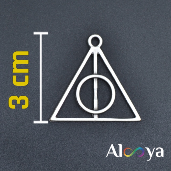 Harry Potter Ölüm Yadigarları Üçgen Gümüş Kaplama Düz Zincir Kolye