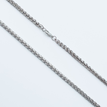 Angelus Gümüş Kaplama Örme Zincir Kolye - Silver Renk