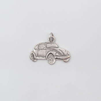 Nostaljik Vosvos Kolye Ucu - Antik Gümüş Kaplama - Kadın Erkek