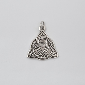 Triquetra - Kelt Düğümü Kolye Ucu - Gümüş Kaplama - Kadın Erkek