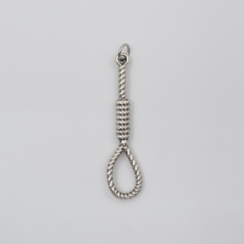 Halat - Urgan - İdam Düğümü Kolye Ucu - Antik Gümüş Kaplama - Kadın Erkek