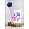 Baskılı Kupa Bardak Seramik Mug - Renkli Kedi Kemik