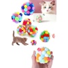 Renkli Ponpon Top Zilli Kedi Oyuncağı 7cm