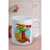 Baskılı Kupa Bardak Seramik Mug - Maske