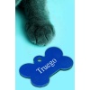 Kemik Model Kişiye Özel Büyük Kedi ve Köpek İsim Künyesi - Mavi