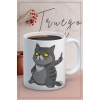Baskılı Kupa Bardak Seramik Mug - Kedi