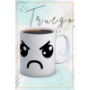 Baskılı Kupa Bardak Seramik Mug - Kızgın Emoji
