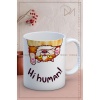 Baskılı Kupa Bardak Seramik Mug - Hi Human