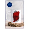 Baskılı Kupa Bardak Seramik Mug - Parmak İzi Kanlı Kafatası
