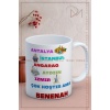 Baskılı Kupa Bardak Seramik Mug - BENENAH