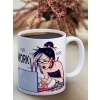 Baskılı Kupa Bardak Seramik Mug - Work work