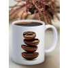 Baskılı Kupa Bardak Seramik Mug - Kahve Çekirdekleri