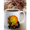 Baskılı Kupa Bardak Seramik Mug - Ürpertici Gece Halloween