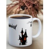Baskılı Kupa Bardak Seramik Mug - Perili Ev Halloween