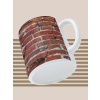 Baskılı Kupa Bardak Seramik Mug - Tuğla Duvar