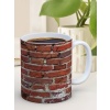 Baskılı Kupa Bardak Seramik Mug - Tuğla Duvar