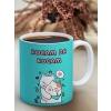 Baskılı Kupa Bardak Seramik Mug Yeşil - Karım da Karım