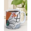 Baskılı Kupa Bardak Seramik Mug - Geometrik Çizgi