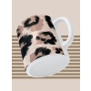 Baskılı Kupa Bardak Seramik Mug - leopar Desen