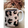Baskılı Kupa Bardak Seramik Mug - leopar Desen