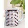Baskılı Kupa Bardak Seramik Mug - Karo desen