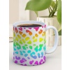 Baskılı Kupa Bardak Seramik Mug - Renkli Leopar Desen