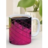 Baskılı Kupa Bardak Seramik Mug - Kırmızı Yeşil Desen