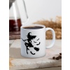 Baskılı Kupa Bardak Seramik Mug - Süpürgeli Cadı