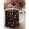 Baskılı Kupa Bardak Seramik Mug - Halloween Figürleri