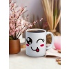 Baskılı Kupa Bardak Seramik Mug - Şımarık Emoji
