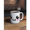 Baskılı Kupa Bardak Seramik Mug - Üzgün Emoji