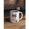 Baskılı Kupa Bardak Seramik Mug - Somurtgan Kedi