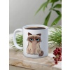 Baskılı Kupa Bardak Seramik Mug - Somurtgan Kedi