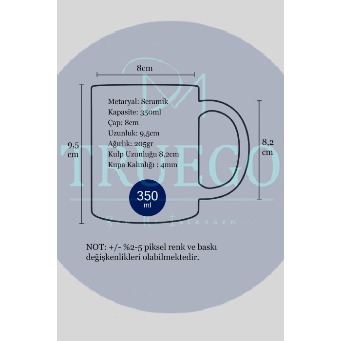 Baskılı Kupa Bardak Seramik Mug - Renkli Kedi Kemik