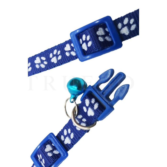 Pati Desen Kedi ve Köpek Boyun Tasması - Mavi