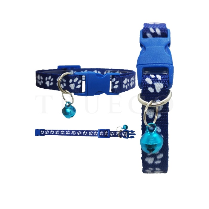 Pati Desen Kedi ve Köpek Boyun Tasması - Mavi