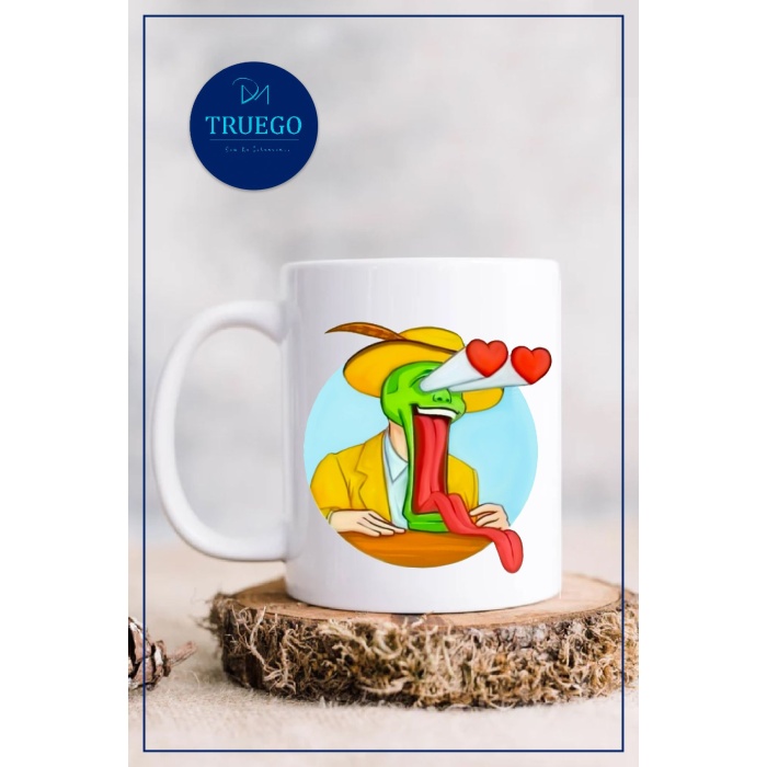 Baskılı Kupa Bardak Seramik Mug - Maske