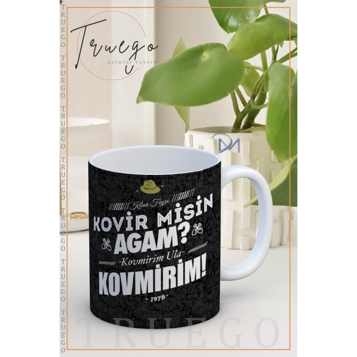 Baskılı Kupa Bardak Seramik Mug - Kovirmisin Ağaam
