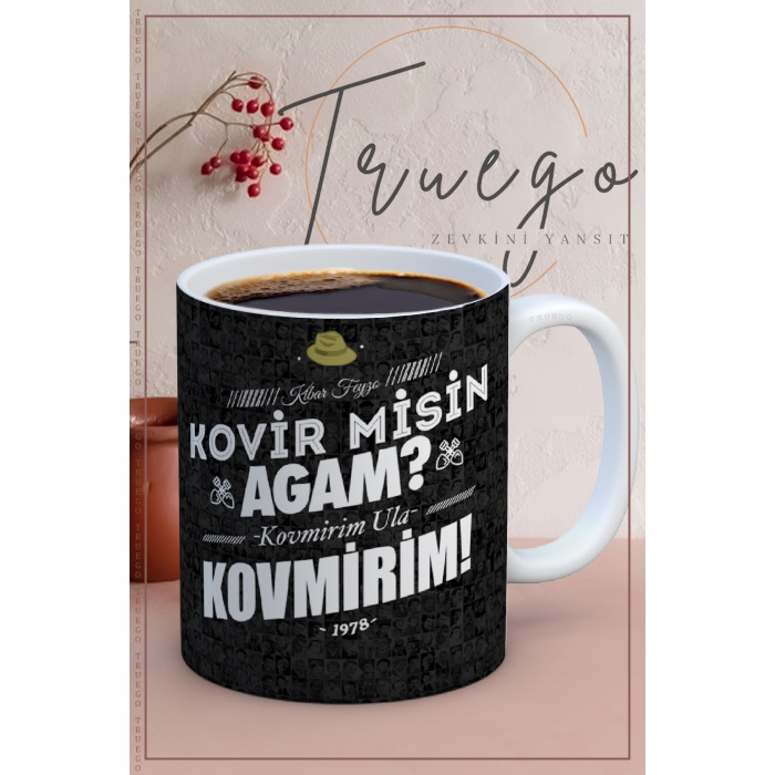 Baskılı Kupa Bardak Seramik Mug - Kovirmisin Ağaam