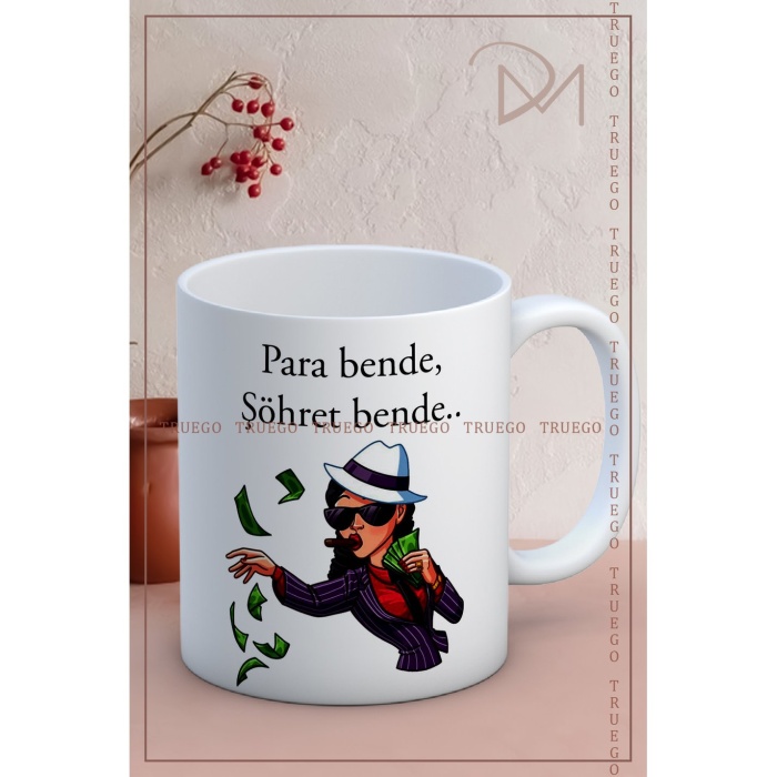 Baskılı Kupa Bardak Seramik Mug - Para Bende