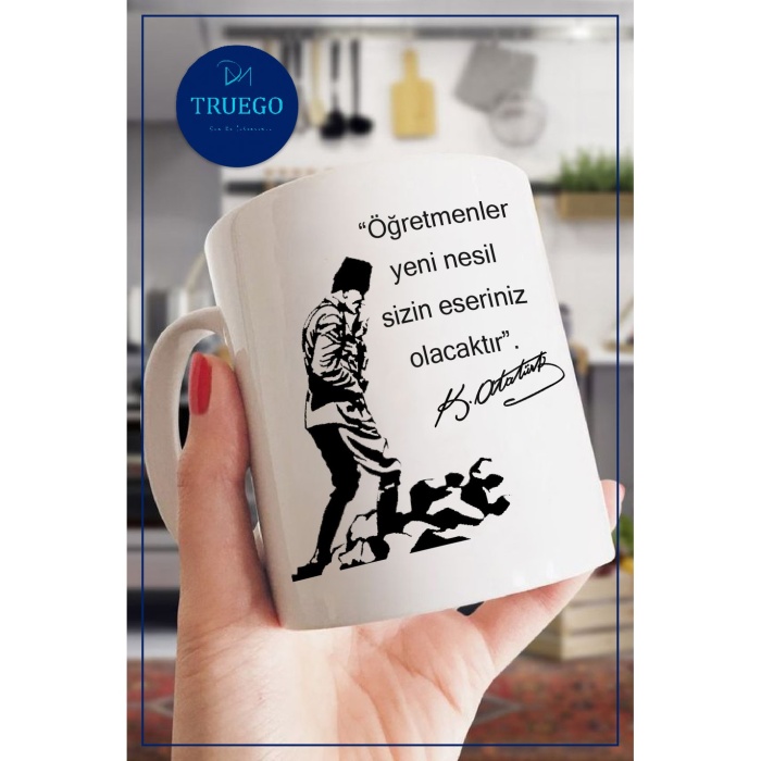 Baskılı Kupa Bardak Seramik Mug - Öğretmenler Yeni Nesil Sizin Eseriniz Olacakır