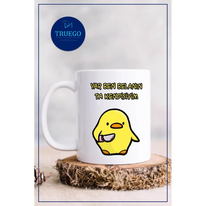 Baskılı Kupa Bardak Seramik Mug - Yar Ben Belanın Ta Kendisiyim