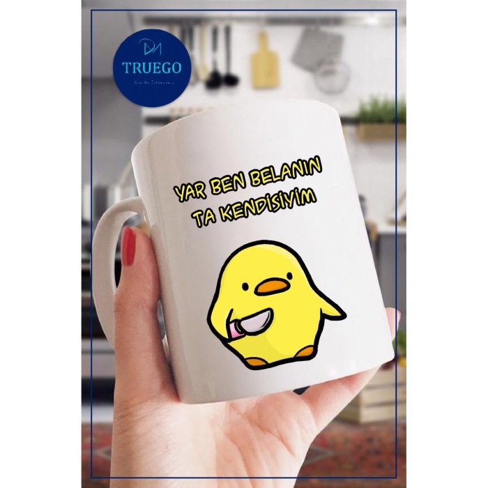 Baskılı Kupa Bardak Seramik Mug - Yar Ben Belanın Ta Kendisiyim