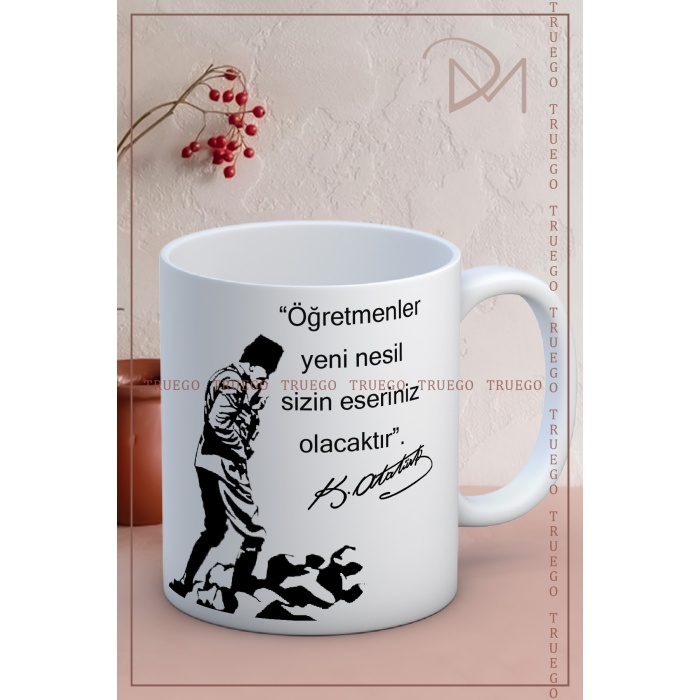 Baskılı Kupa Bardak Seramik Mug - Öğretmenler Yeni Nesil Sizin Eseriniz Olacakır