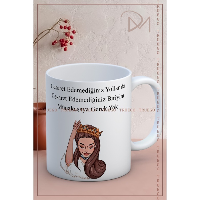 Baskılı Kupa Bardak Seramik Mug - Münakaşaya Gerek Yok