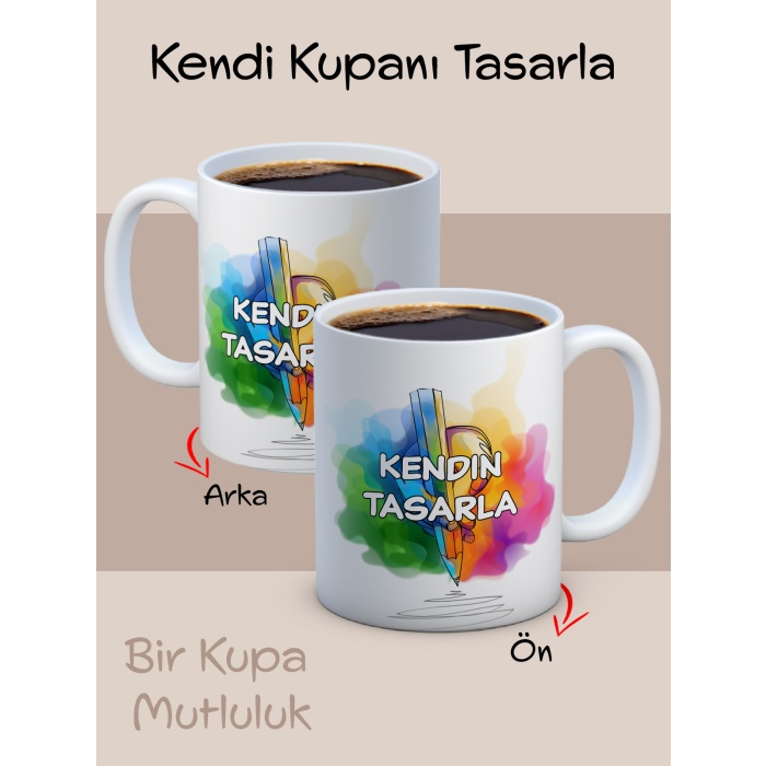 Kişiye Özel Baskılı Kupa Bardak Seramik Mug