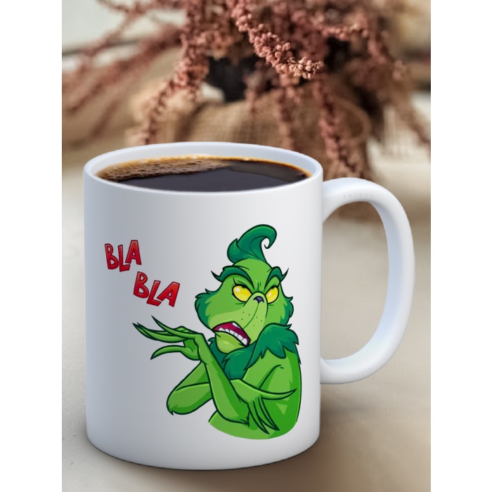 Baskılı Kupa Bardak Seramik Mug - Bla Bla Bla