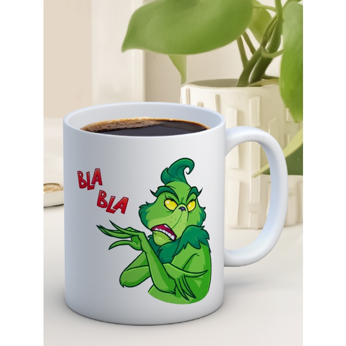 Baskılı Kupa Bardak Seramik Mug - Bla Bla Bla