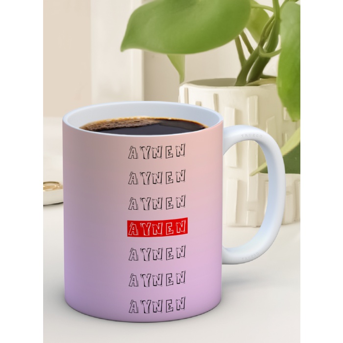 Baskılı Kupa Bardak Seramik Mug - Aynen