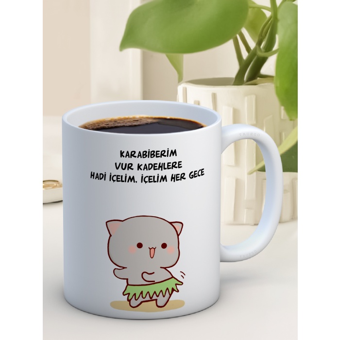 Baskılı Kupa Bardak Seramik Mug - Karabiberim